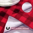 thumbnail image 5 of Vinyl Tablecloth Buffalo Plaid Rectangle 60 x 120 Inch with Flannel Backing, Waterproof & Non Slip Plastic Table Cloth, Heavy Weight Table Cover for Dining, Party, Indoor, Red and Black, 5 of 6