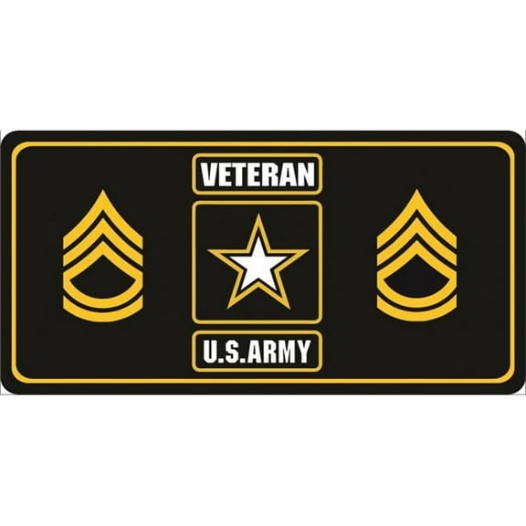 U.S. Army Veteran Sergeant First Class Photo License Plate