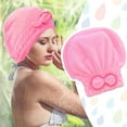 thumbnail image 2 of Bath & Bathing Accessories Bow Coral Velvet Textile Microfiber Head Scarf Hair Cap Wrap Bath Towel for Comfort and Drying Efficiency, 2 of 5