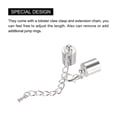 thumbnail image 4 of Unique Bargains 10Sets 10mm Leather Cord End Caps with Lobster Clasps & Extender Chain for DIY, Rhodium Tone, 4 of 7