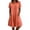 *Orange, variant on VBVC Women's Cotton Linen Button Down Shirt Dress , Summer Short Sleeve Tunic Dress For Women , Ladies' V-Neck Collared Dress with Pockets,Army Green,S-3XL
