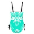 thumbnail image 6 of Busydd Womens Swimsuits Fashion Square Neck Monokini Swimsuits Colorful Print Tummy Control Swimwear High Waisted Halter Beachwear Summer Modest Full Coverage Tie Side One Piece Swimsuit, 6 of 6