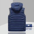 thumbnail image 3 of Chaqueta de plumón para hombre sin mangas desmontable con capucha invierno ligero color sólido-xinhan, 3 of 4