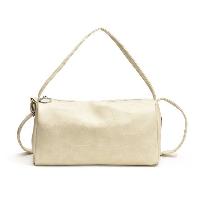 Bolso Axila Hombro Con Cierre Hobo Cuero PU Color Sólido