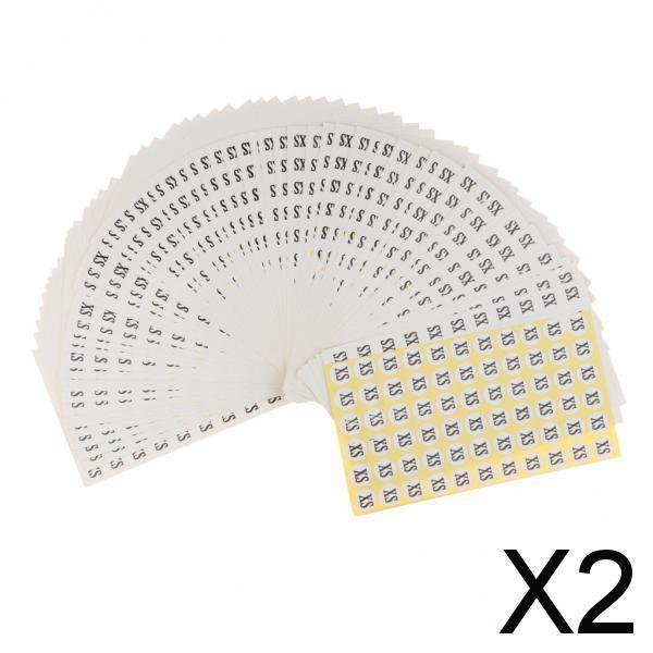 2x Etiqueta de Tamaño XS 2XL 3XL 4XL 5XL 6XL 1,4 Cm de Diámetro 70 Hojas Etiquetas Adhesivas Etiquetas Adhesivas Etiquetas de Papel 2 piezas