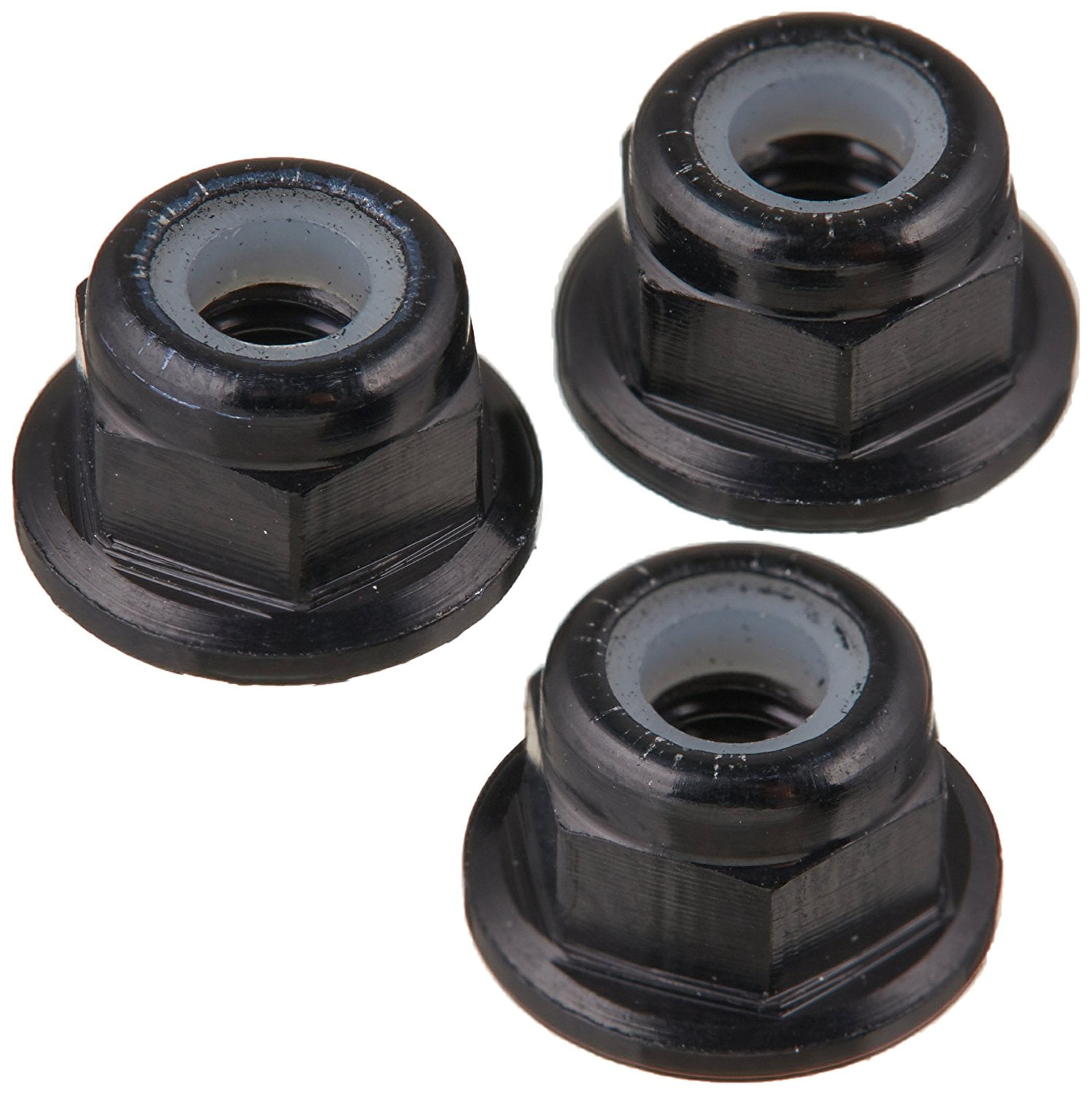 M3 Flanged Aluminum Lock Nuts Black (10), Helps to reduce weight for