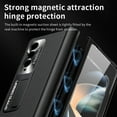 thumbnail image 3 of Nalacover for Samsung Galaxy Z Fold4 Case with Tempered Glass Screen Film Hidden Bracket, Shockproof Luxury PU Leather Magnetic Hinge Protection Anti-Scratches Cover for Galaxy Z Fold4,Black, 3 of 7