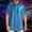 Blue, variant on Mens Sequin Shirt Short Sleeve Button Down Collared Sparkly Shirt Shiny Metallic Tshirts 70s Disco Nightclub Party