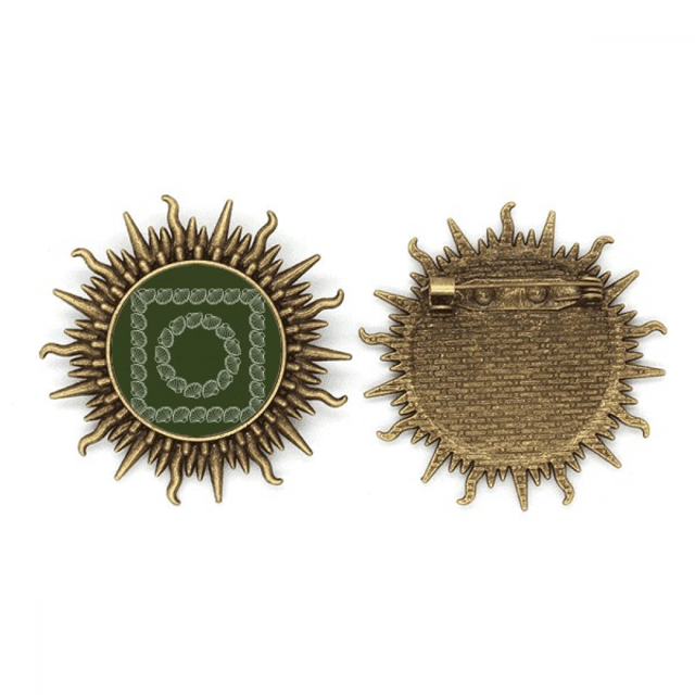 Mariscos Shell ensamblajes surround Pin de gancho de metal vintage con forma de sol Unbranded M