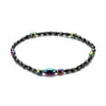 thumbnail image 6 of Hadanceo Women Artificial Hematite Rainbow Beaded Magnetic Bracelet Ankle Chain Gift, 6 of 6