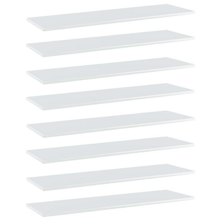 

WONISOLI Bookshelf Boards 8 pcs High Gloss White 39.4 x11.8 x0.6 Chipboard