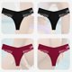 thumbnail image 1 of 4 unids/set de bragas sexis de algodón para mujer, ropa interior de Tanga de encaje para mujer, lencería íntima con espalda en T, bragas caladas de talla grande con flores Tan Jianjun unisex, 1 of 2