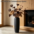 thumbnail image 5 of 24" Tall Vintage Ceramic Floor Vase, Rustic Boho Style Home Decor, Textured Terracotta Pottery for Living Room, Entryway, Shelf or Mantel Decoration, 5 of 9