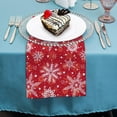 thumbnail image 4 of Cloth Napkins Falling Snowflakes Christmas Soft Comfortable Napkins 4 Pack for Family Dinners Weddings Cocktail Kitchen Banquet Decorative Washcloths, 4 of 6