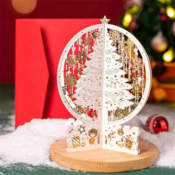 Adornos navideños, regalos navideños, tarjetas navideñas con sobres, tarjetas navideñas tridimensionales con sobres, adornos navideños, tarjetas navideñas con sobres