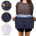 thumbnail image 3 of Yayeee 2 Pack Canvas Storage Basket with Handles for Shelves Fabric Bins Closet Organizer, Purple Cartoon Bats Pattern, 3 of 8
