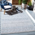 thumbnail image 2 of SAFAVIEH Courtyard Altan Geometric Indoor/Outdoor Area Rug, Ivory/Navy, 5'3" x 7'7", 2 of 15