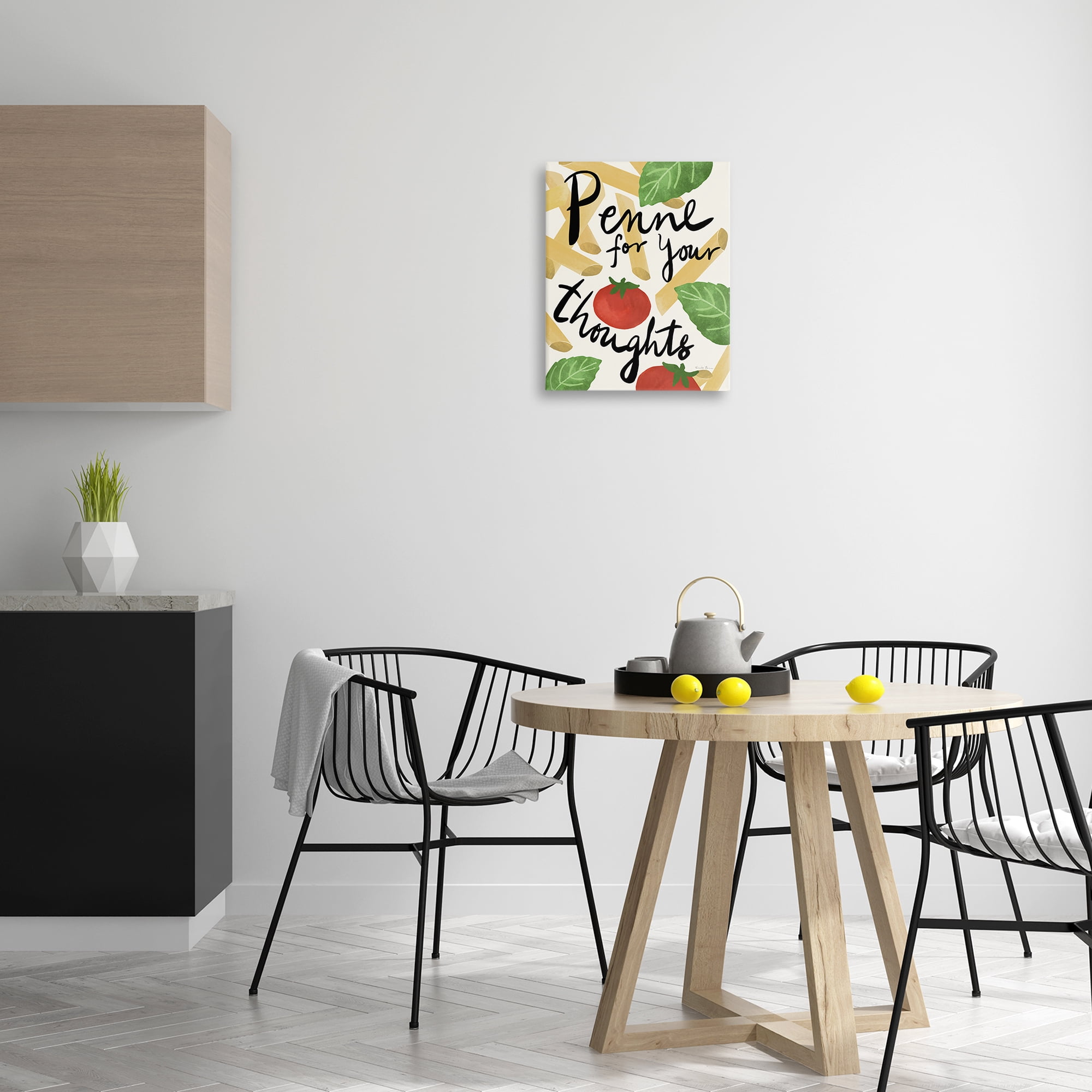 Stupell Industries Penne For Your Thoughts Food & Beverage Painting Gallery Wrapped Canvas Art Print Wall Art, 16 x 20