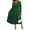 Green, variant on Womens Plus Size V Neck Long Sleeve Maxi Dress with Pockets Waist Tie Loose Fit Elegant Casual Dress Bigsize