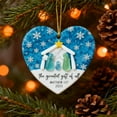 thumbnail image 2 of SLYNSHome Christmas Tree Family Ornament,Snowflake Blue Heart Shaped Ornament Sign Holiday Decorations, 2 of 7