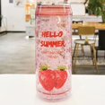 thumbnail image 1 of Summer Plastic Outdoor Sports Double Layer Cold Water Cup Red 350ML, 1 of 5