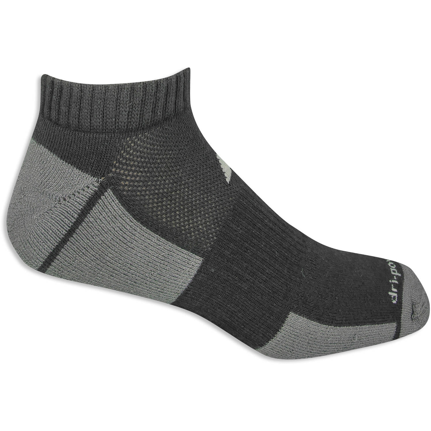 Shoe Size Russell Men's Work To Workout No Show Socks Black Assorted 6-12