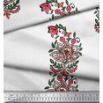 thumbnail image 3 of Soimoi Rayon Fabric Leaves & Floral Block Decor Fabric Printed Yard 56 Inch Wide, 3 of 3