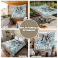 thumbnail image 6 of Turquoise Beach Large Tapestry for Bedroom Wall Hanging Tapestry, Coastal Starfish Retro Wooden Plank Ceiling Backdrop Tapestries Poster Blanket Wall Decor for Teens Room Living Room Dorm 85" x 90", 6 of 8