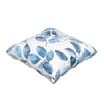 thumbnail image 3 of Multi-Size Linen Sofa Pillow Cover Invisible Zipper Open And Close Strong Use For Sofa Chair Garden Sofa Car Watercolor Light Blue Leaves (1) 20"X20", 3 of 8