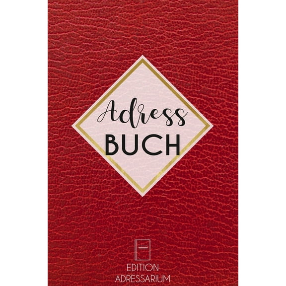 Adressbuch Leder rot: Kontaktbuch A5 zum eintragen von Anschriften und Telefonnummern - Telefonbuch Register - imitative Lederoptik (Paperback)