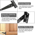 thumbnail image 4 of 6 Pcs Black T-hinges Barn Door Hinge 4 Inch Exterior T-hinges With 36 Screws Iron Door Hinges Heavy, 4 of 5