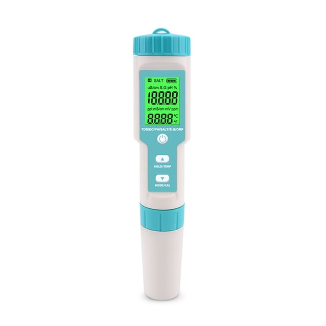 7 In 1 PH /TDS /EC /ORP /Salinity / Temperature Meter C-600 Water Quality Tester For Drinking Water, Aquariums PH Meter