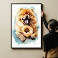 thumbnail image 4 of Chow Chow Art Canvas Fun Popcorn, Donuts and Lollipops Dogs. Watercolor Art Print, Canvas Canvas for wall decor living room, Bedroom, Bathroom. Funny Wall Art Decor, 4 of 4