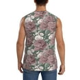 thumbnail image 4 of Goofa Rose Flowers Printed Men's Sleeveless T-Shirt - Athletic Gym Workout Tank Top for Men - Moisture-Wicking, UPF 30+ Quick-Dry Muscle Tee-Large, 4 of 8