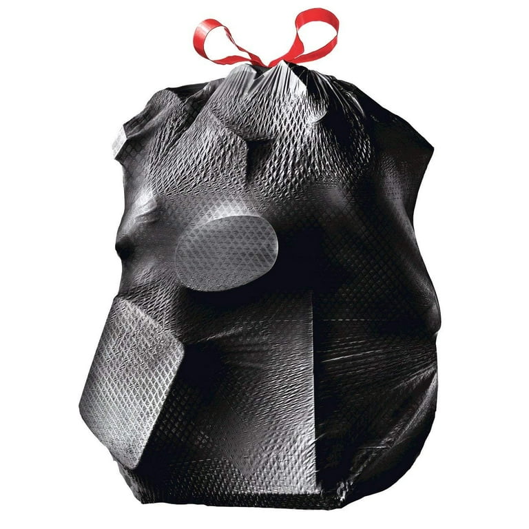 Glad Forceflex + Large Drawstring Black Trash Bags - 30 Gallon