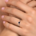 thumbnail image 4 of Gem Stone King 10K Two Tone Gold Blue Sapphire Engagement Ring for Women | 0.35 Cttw | Round 4MM | Gemstone September Birthstone | Size 7, 4 of 6