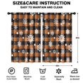 thumbnail image 2 of Blackout Kids Curtains,Orange and Black Plaid Christmas Snowflake Pattern Childrens Insulated Curtains Set Of 2,Bedroom Essentials,Toddler Room Decor 52"x84", 2 of 5