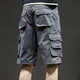 thumbnail image 4 of Pantalones Cortos Deportivos para Hombre con Bolsillos de Moda Casual Múltiples Bolsillos Pantalones Cortos, Algodón Sólido, 4 of 9