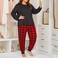 thumbnail image 6 of HaoXianJian 2 Pack Womens Pajama s Long Sleeve with Long Pajama Pant Soft Sleepwear Printed Pjs Loungewear s Plus Size 3X 4X 5X, 6 of 8