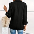 thumbnail image 3 of Women's Fashion Long Sleeve Solid Cardigan Blazer Jacket Black L, 3 of 5