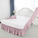 thumbnail image 5 of Bed Skirt Polyester Wrap Around Dust Ruffle 15 Inch Light Pink King:200 x 203cm, 5 of 6