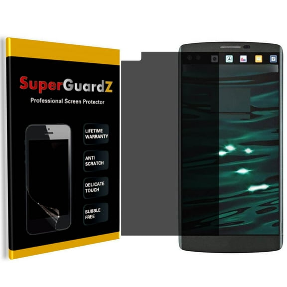 [2-PACK] LG V10 SuperGuardZ Screen Protector [Privacy Anti-Spy], Anti-Scratch, Keep Your Screen Secret, Anti-Fingerprint