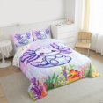 thumbnail image 3 of Manfei Funny Axolotl Bedding Comforter Set 2pcs, Ocean Animal Wildlife Twin Comforter Sets, Underwater Coral Bedding Set, Breathable Home Decor, 3 of 8