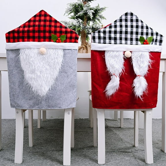 sruoe Chair Covers for Dining Room, Christmas Dining Chair Covers, Chair Seat Protector, Modern Washable Elastic Spandex Chair Slip Covers, Chair Protector Cover Seat for Home Party Hotel