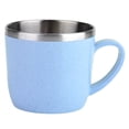 thumbnail image 1 of XingJian LLC Gobelet en Acier Inoxydable avec Paille de Blé (Bleu), 1 of 8