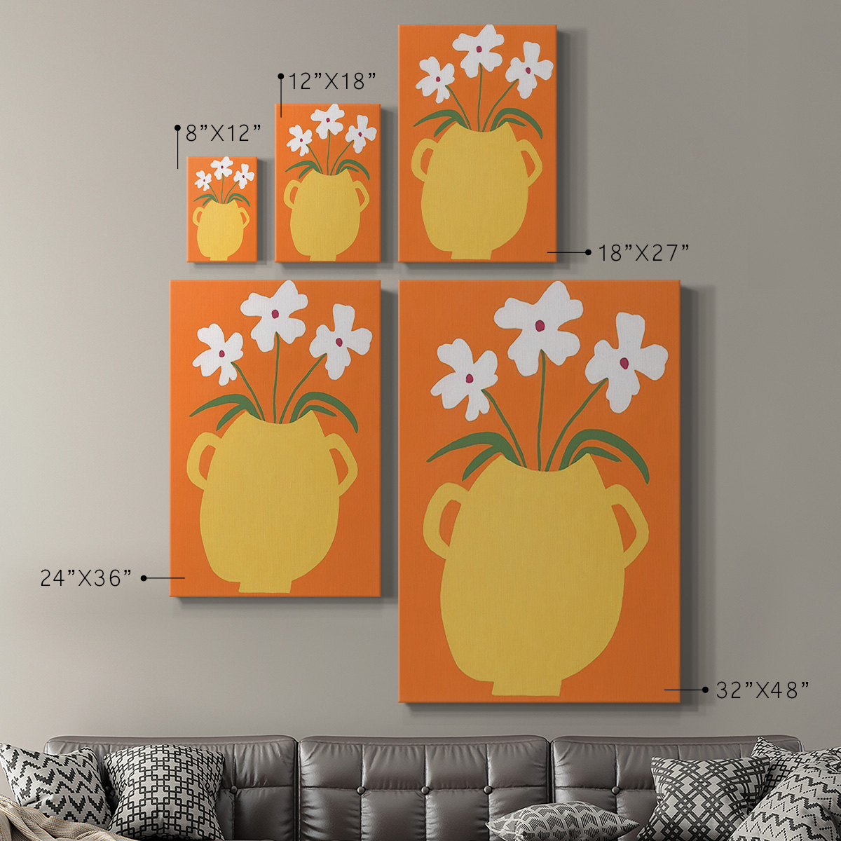 Modern Blooms II Premium Gallery Wrapped Canvas - Ready to Hang