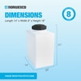 thumbnail image 3 of Norwesco Flat Bottom Utility Tank for Trailers and Lawn Care, 7 Gallon, White, 3 of 6