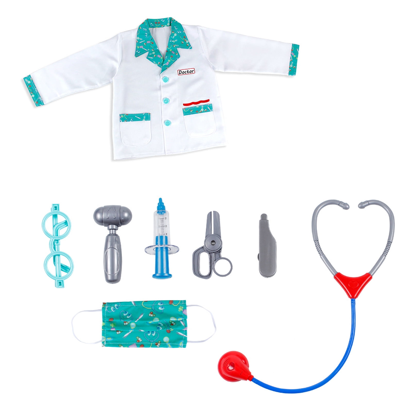 Yuedong Children Doctor Role Play Costume DressUp Set,PretendPlay