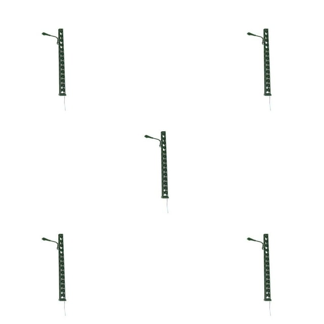 pitrice Model Railway Lamp Classical Pathway Single-Head Lightweight Ladder Streetlights Miniature Outdoor LED Metal Lamppost Green(Warm Light) 5Set