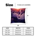 thumbnail image 4 of Swan Throw Pillow Covers Set of 2 - 16x16, 18x18, 20x20 Inches - Unique Patterns - Ideal for Bed Pillow, Throw Pillows for Various Occasions, 4 of 5
